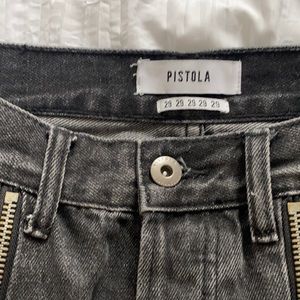 Black adjustable zipper pants